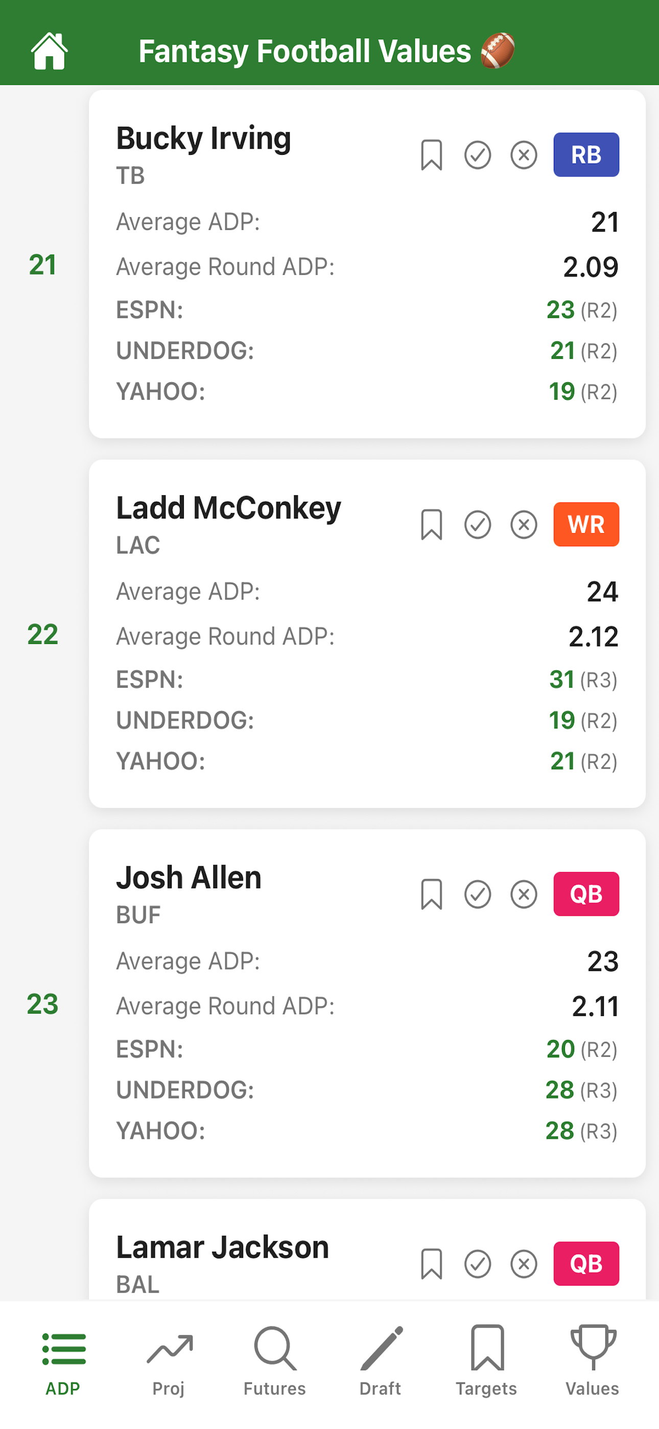 Fantasy Football Values screenshot 4