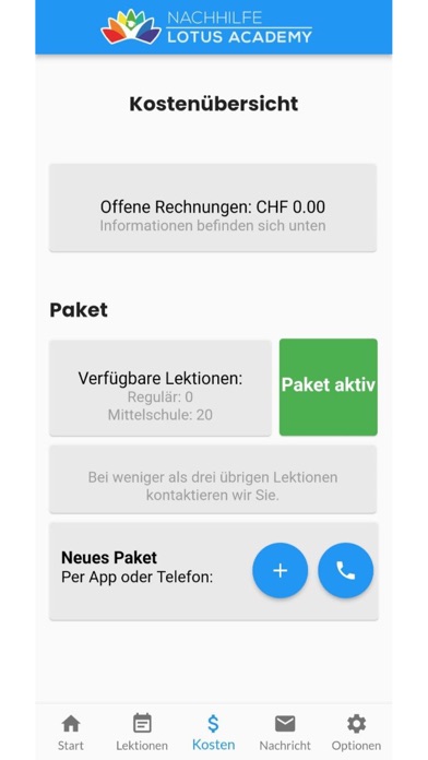 Nachhilfe Lotus Academy App Screenshot
