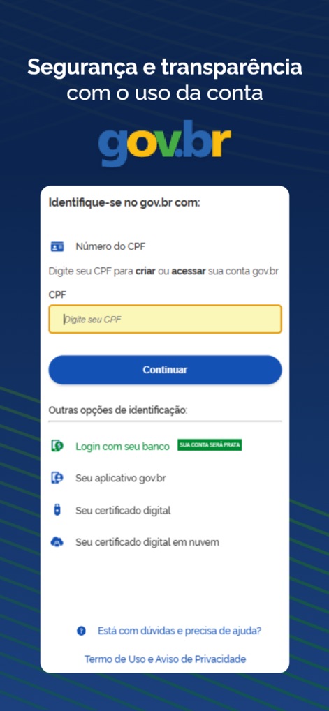 Meu INSS - Central de Serviços - Secure Identity Verification