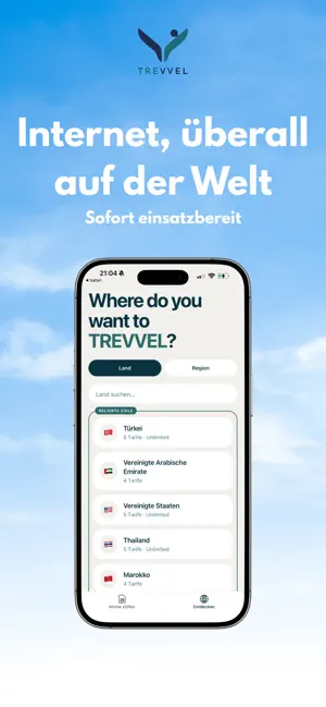 Trevvel - eSIM weltweit screenshot 1