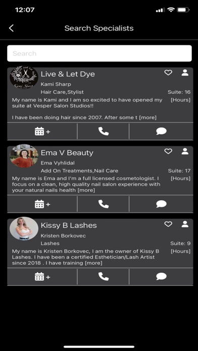 Vesper Salon Studios Screenshot