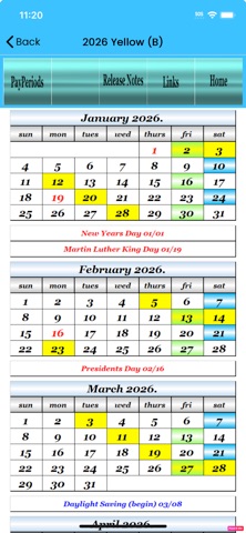 2026 USPS ColorCal Calendar screenshot