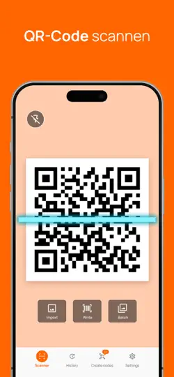 Screenshot von QR & Strichcode Scanner App auf dem iPhone 1