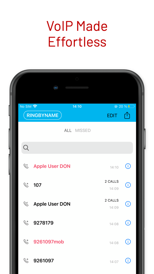 #4. R! Softphone (iOS) Podle: RingByName