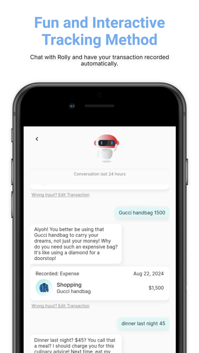 Rolly: AI Money Tracker Screenshot