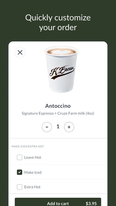 K Brew Coffee & Bagels iPhone screenshot 2 - Food & Drink app