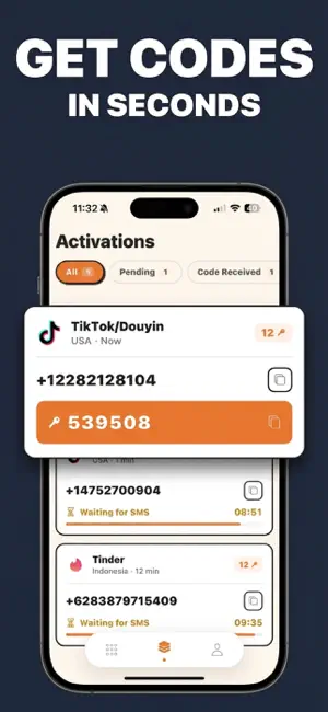 SMSKey - SMS Verification Code screenshot 3