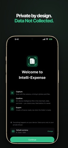 Intelli-Expense iPhone screenshot