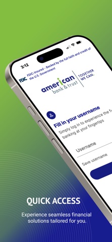 American Bank & Trust Business app screenshot