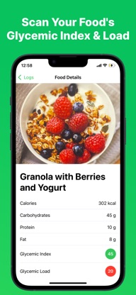Glycemic Index AI food scanner screenshot 1