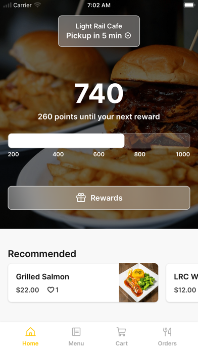 Light Rail Cafe iPhone screenshot 1 - Food & Drink app