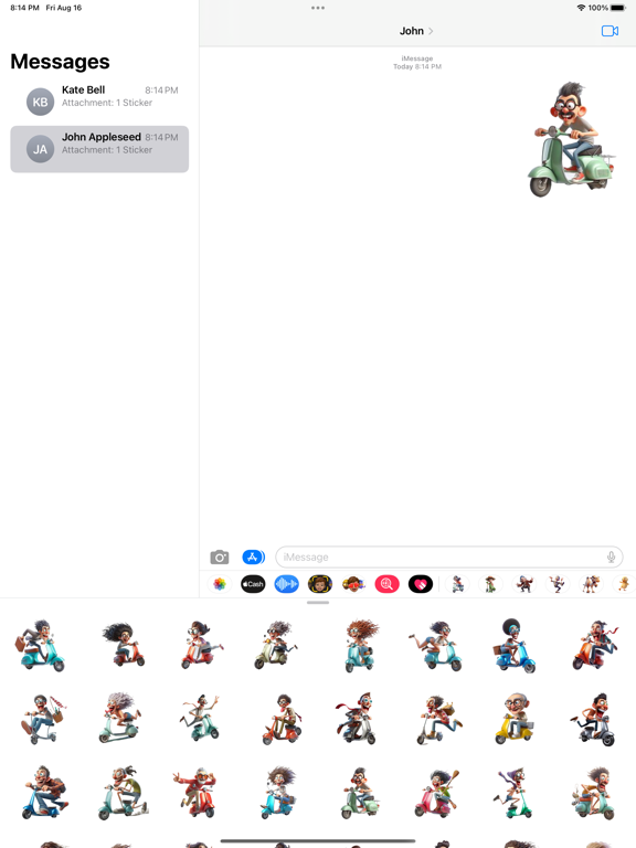 Screenshot #4 pour Goofy Scooter Stickers