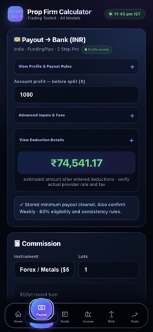 Prop Firm Calculator Screenshot 1 of 6