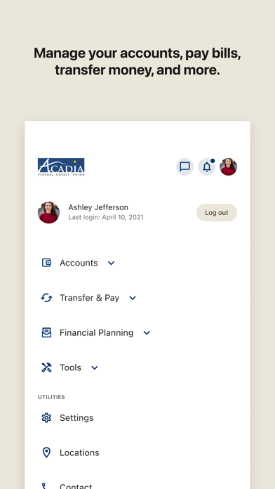 AcadiaGO iPhone screenshot 5 - Finance app