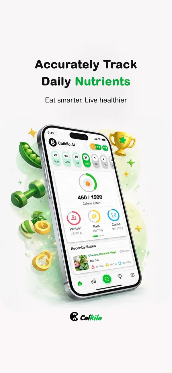 Screenshot #2 pour Calkilo: AI Calorie Tracker
