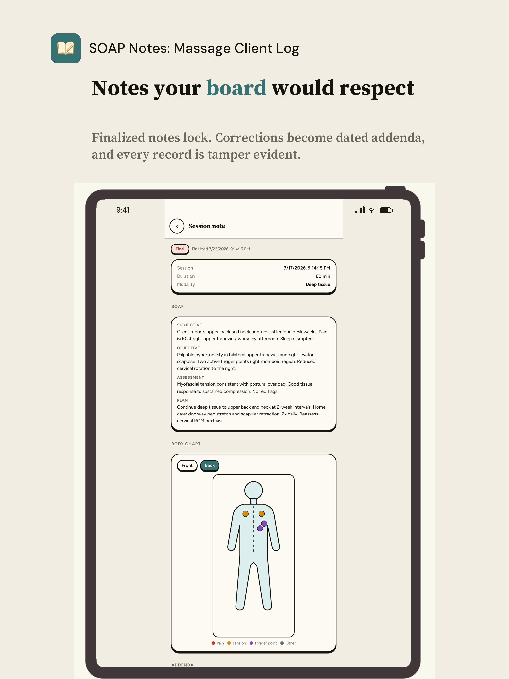 SOAP Notes: Massage Client Log screenshot 12