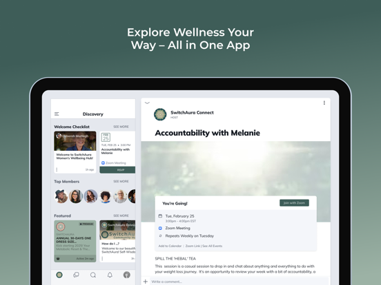 SWITCHAURA: by Deborah Murtagh iPad screenshot 2 - Social Networking app