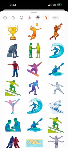 Vibrant Athletes Stickers screenshot