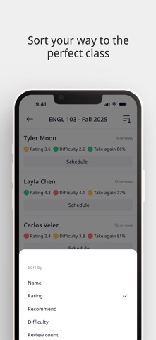 MyProfessor College iPhone screenshot