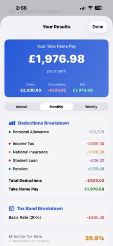 Salary Cal iPhone screenshot