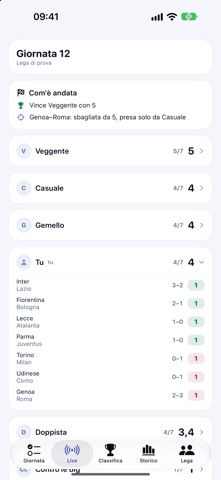 Fantaschedina screenshot 2