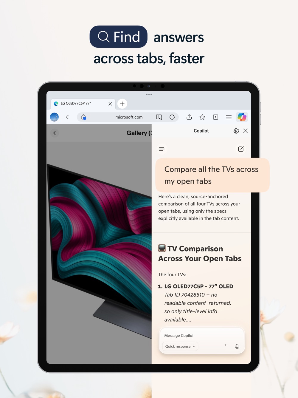 Microsoft Edge: official iPad preview 4 (opens full image in a new tab)