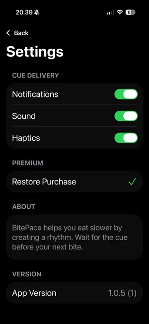 BitePace screenshot 3