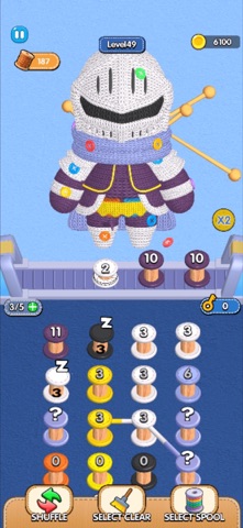 Wrap Star: Yarn Knit Puzzle iPhone screenshot