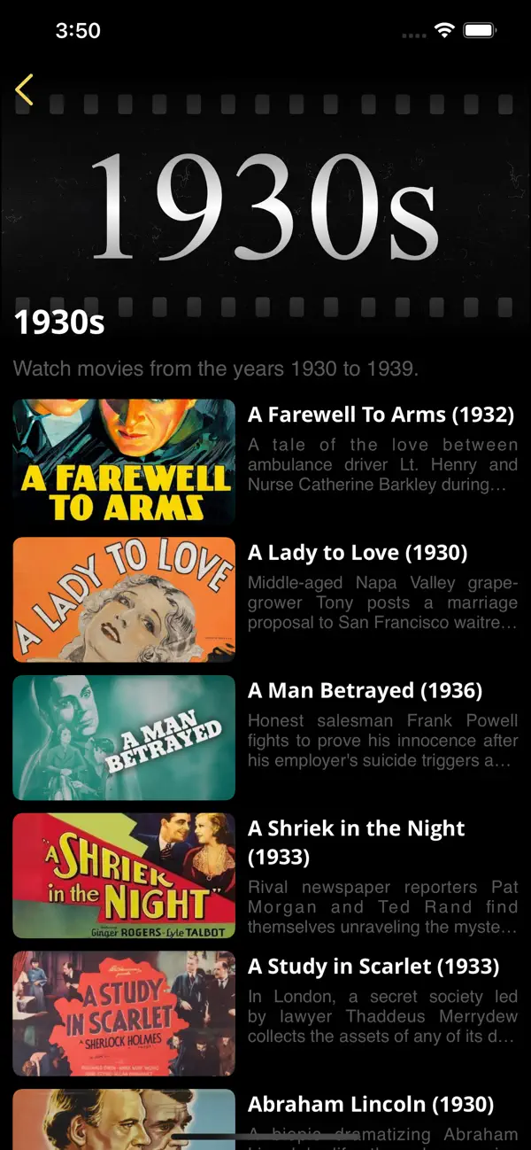 Screenshot #3 pour Classic Movies & TV Shows