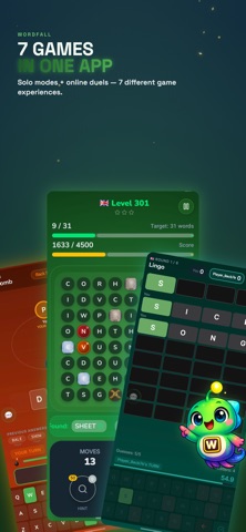 Word Games: WordFall — 7 in 1 iPhone screenshot