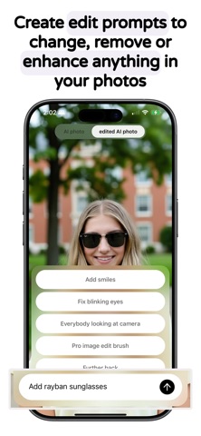 AI photo edit - Remove the arm screenshot