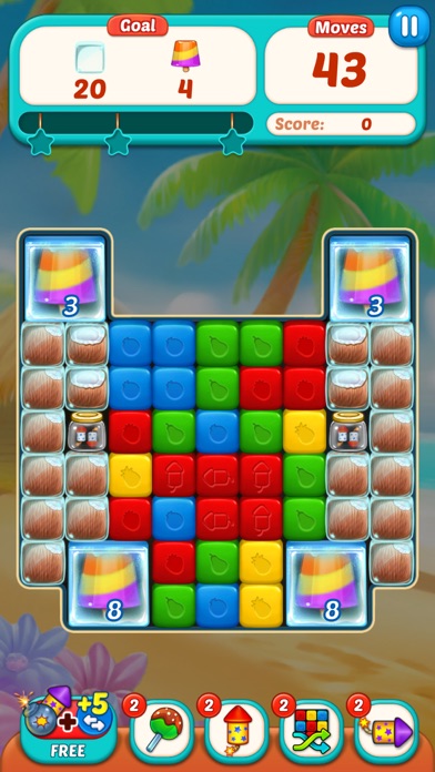 Fruit Cube Blast: Match 3 Game Screenshot
