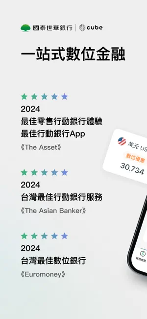 國泰世華網路銀行CUBE screenshot 1