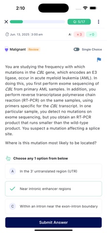 ASH Q&A Bank screenshot