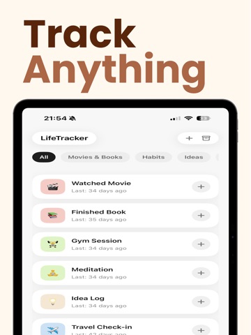 LifeTracker - Know your life iPad screenshot