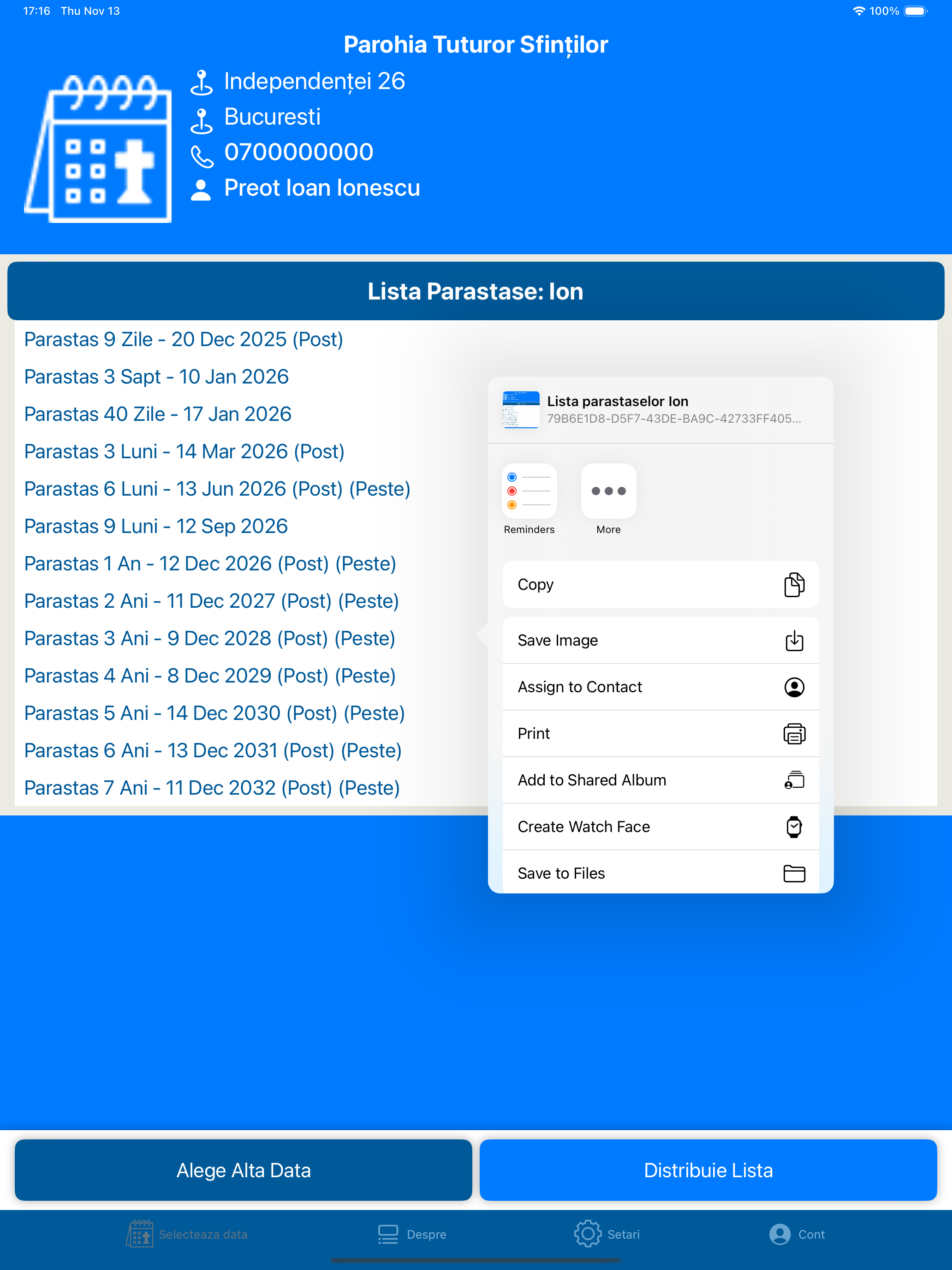 Lista Parastaselor screenshot 12