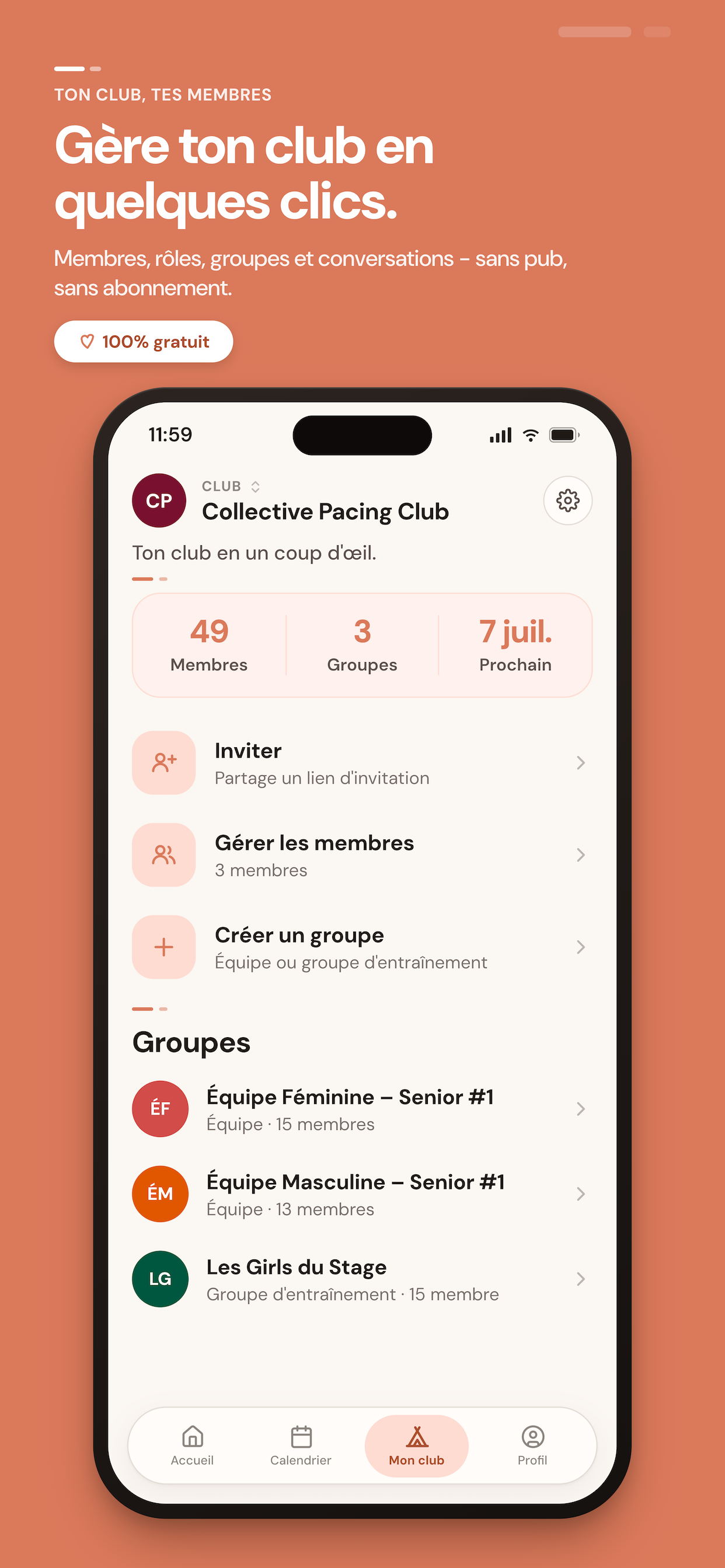 Tempo : Gestion Club Sport screenshot 4