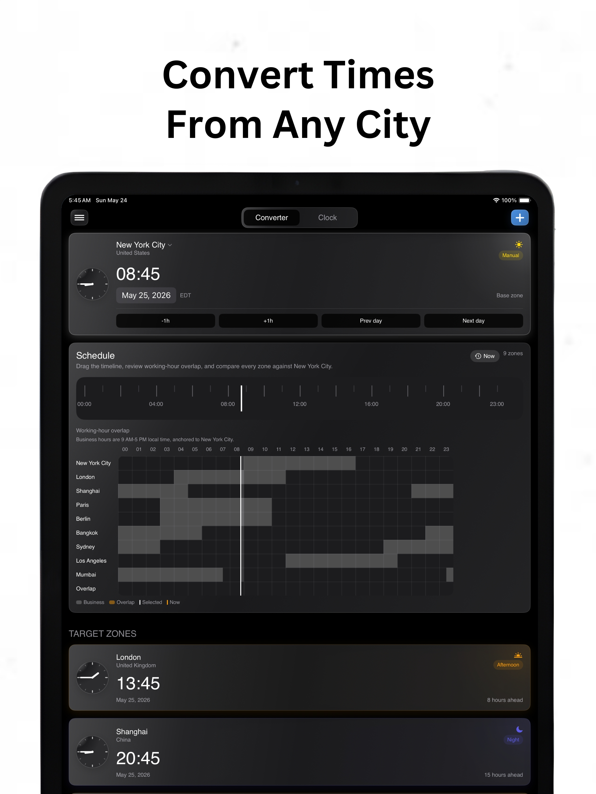 Time Zone Converter ۬ screenshot 4