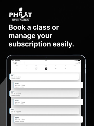 PHIT Fitness Academy iPad screenshot