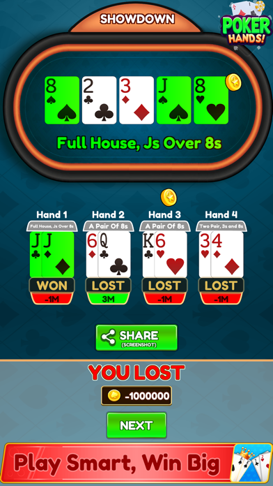 Poker Hands! Screenshot