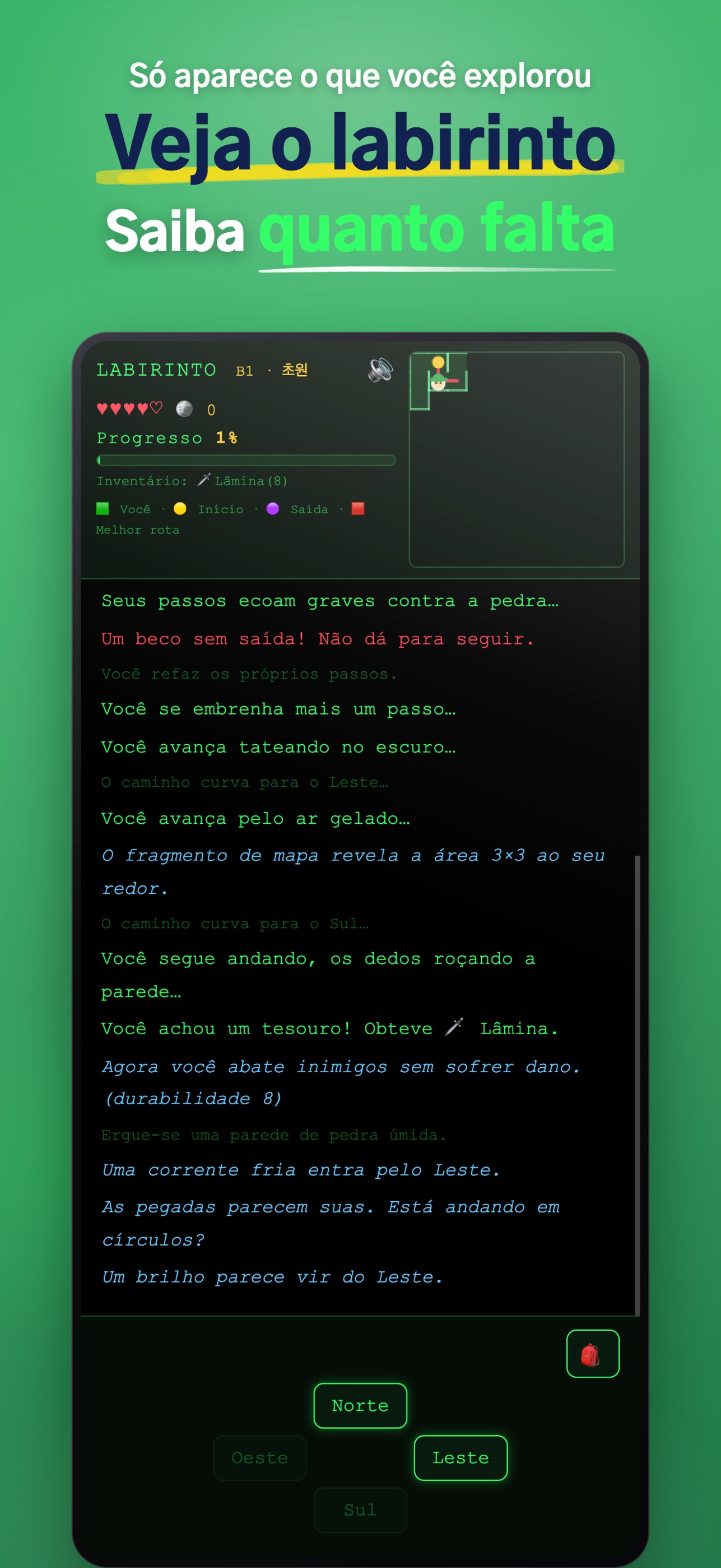 Screenshot 3 of Labirinto: aventura de texto