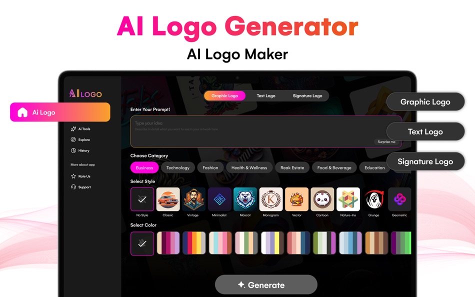 #1. AI Logo Generator, Logo Maker. (macOS) 由: Conteza LLC