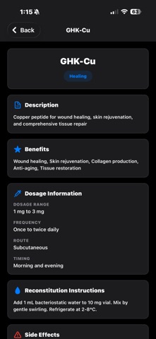 Peptide Dosing Guide Screenshot 5 of 5