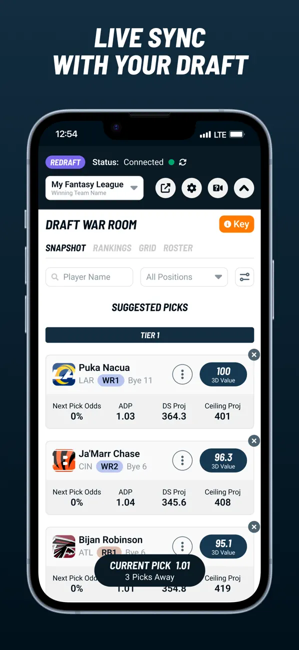 Screenshot #3 pour Draft Sharks Fantasy Football