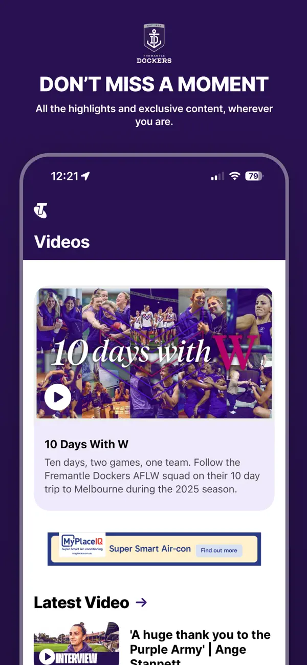 Screenshot #2 pour Fremantle Dockers Official App