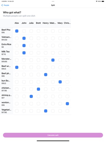 Split - Easy Bill Splitting iPad screenshot