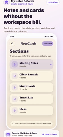 My Notes & Cards Screenshot 1 of 9