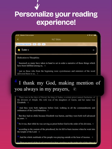 NLT Bible Offline in English iPad screenshot