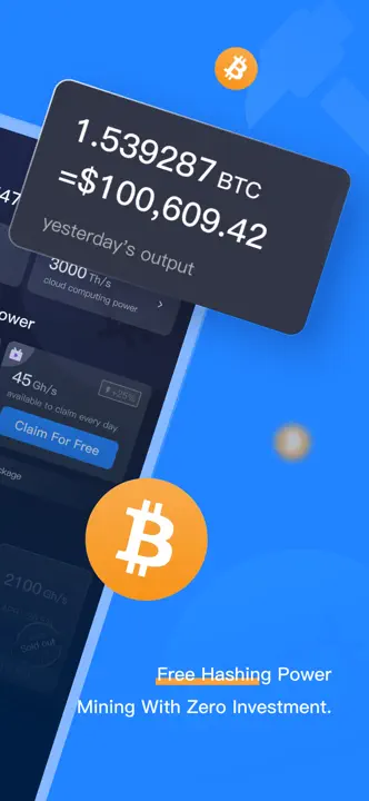 Bitcoin Mining · Cloud Mining: Screenshot 2 von 4