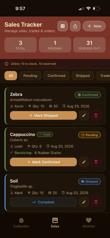 Isopod Collector and Sales screenshot 9 of 10